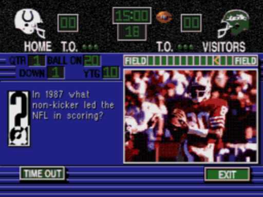 NFL Football Trivia Challenge screenshot 3 for Sega CD